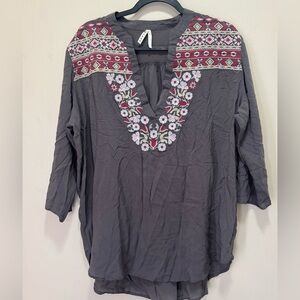 Roper Western Style Embroidered Top